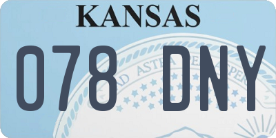 KS license plate 078DNY