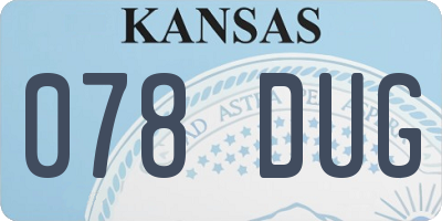KS license plate 078DUG