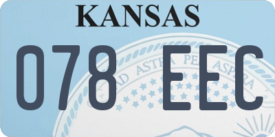 KS license plate 078EEC