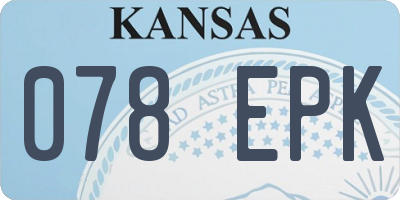 KS license plate 078EPK
