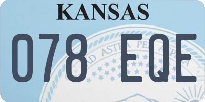 KS license plate 078EQE