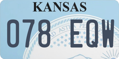 KS license plate 078EQW