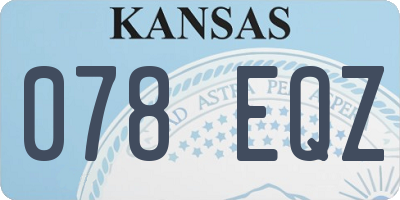 KS license plate 078EQZ