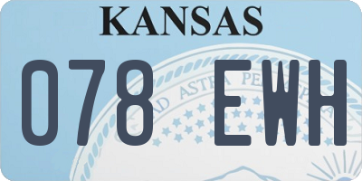 KS license plate 078EWH