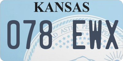 KS license plate 078EWX