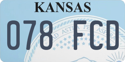 KS license plate 078FCD