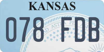 KS license plate 078FDB