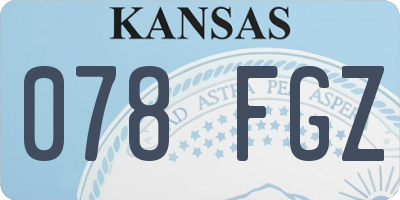 KS license plate 078FGZ
