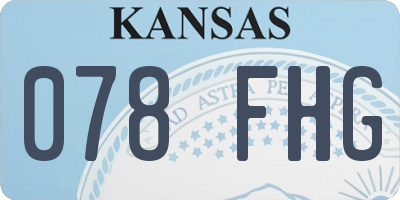 KS license plate 078FHG