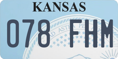 KS license plate 078FHM