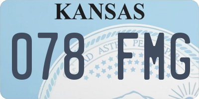 KS license plate 078FMG