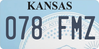 KS license plate 078FMZ