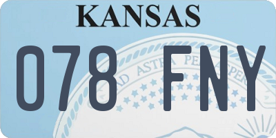 KS license plate 078FNY