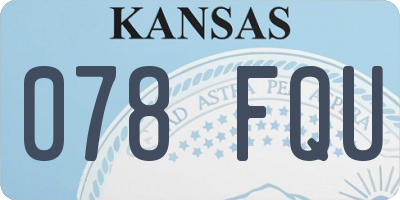 KS license plate 078FQU