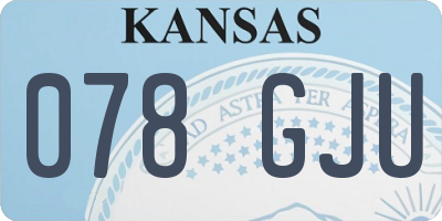 KS license plate 078GJU