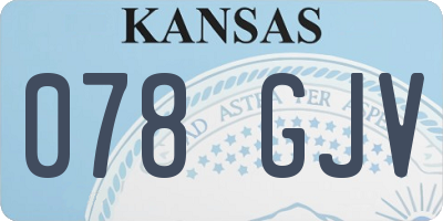 KS license plate 078GJV