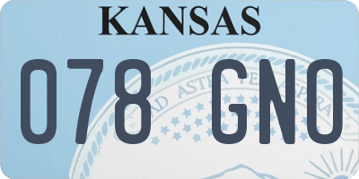 KS license plate 078GNO