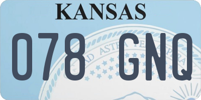 KS license plate 078GNQ