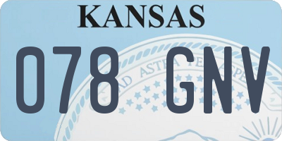 KS license plate 078GNV