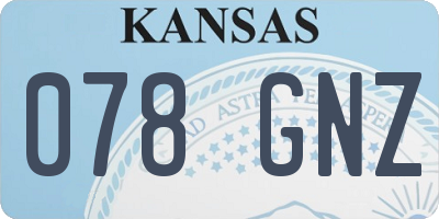 KS license plate 078GNZ