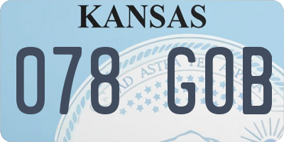 KS license plate 078GOB