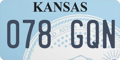KS license plate 078GQN