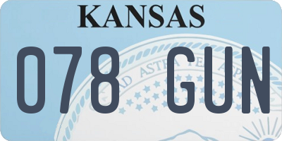 KS license plate 078GUN