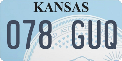 KS license plate 078GUQ