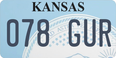 KS license plate 078GUR