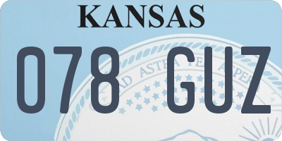 KS license plate 078GUZ