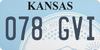 KS license plate 078GVI