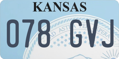 KS license plate 078GVJ