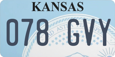 KS license plate 078GVY
