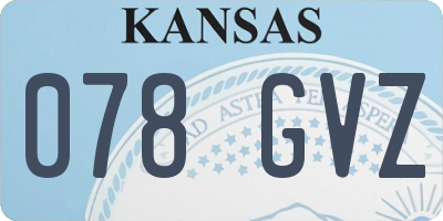 KS license plate 078GVZ