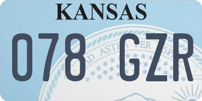 KS license plate 078GZR