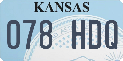 KS license plate 078HDQ