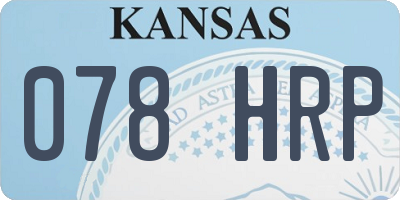 KS license plate 078HRP