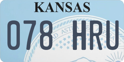 KS license plate 078HRU