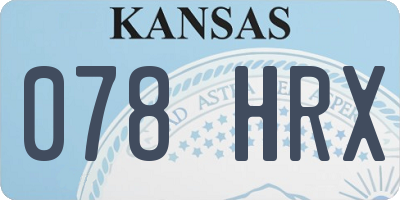 KS license plate 078HRX