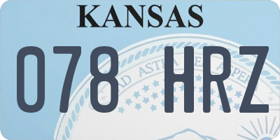 KS license plate 078HRZ