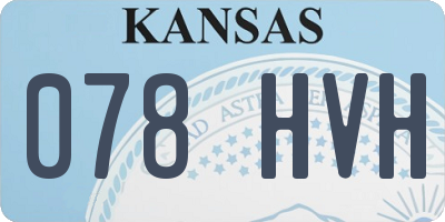 KS license plate 078HVH