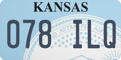 KS license plate 078ILQ