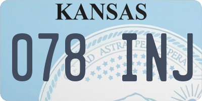 KS license plate 078INJ