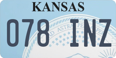 KS license plate 078INZ