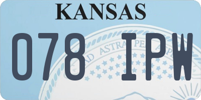 KS license plate 078IPW