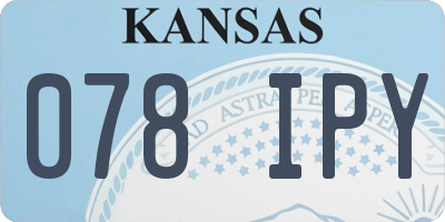 KS license plate 078IPY
