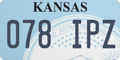 KS license plate 078IPZ