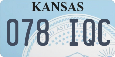 KS license plate 078IQC