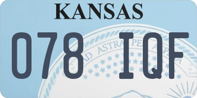 KS license plate 078IQF