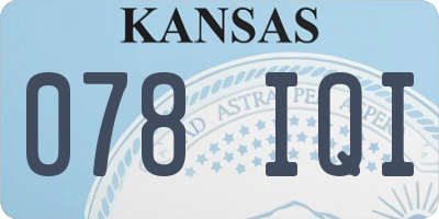 KS license plate 078IQI